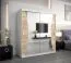 180 cm de large Armoire à portes coulissantes avec 2 portes | 10 casiers | 2 tringles à vêtements | Couleur: Chêne Sonoma / Blanc Abbildung