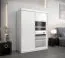 150 cm de large Armoire à portes coulissantes avec 2 portes | 5 casiers | 2 tringles à vêtements | Couleur: Blanc Abbildung
