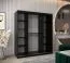 180 cm de large Armoire à portes coulissantes avec 2 portes | 10 casiers | 2 tringles à vêtements | Couleur: Noir Abbildung