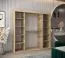200 cm de large Armoire à portes coulissantes avec 2 portes | 10 casiers | 2 tringles à vêtements | Couleur: Chêne Sonoma  Abbildung