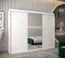 250 cm de large Armoire à portes coulissantes avec 3 portes | 10 casiers | 2 tringles à vêtements | Couleur: Blanc Abbildung