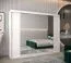 250 cm de large Armoire à portes coulissantes avec 3 portes | 10 casiers | 2 tringles à vêtements | Couleur: Blanc Abbildung