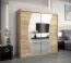 200 cm de large Armoire à portes coulissantes avec 10 casiers et 2 portes | Couleur: Chêne Sonoma | Laminée Abbildung