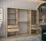 250 cm de large Armoire à portes coulissantes avec 10 casiers et 3 portes | Couleur: Chêne Sonoma  | Laminée Abbildung