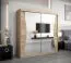 200 cm de large Armoire à portes coulissantes avec 10 casiers et 2 portes | Couleur: Chêne Sonoma | Laminée Abbildung