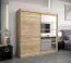200 cm de large Armoire à portes coulissantes avec 2 portes | 10 casiers | 2 tringles à vêtements | Couleur: Chêne Sonoma  Abbildung