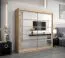 200 cm de large Armoire à portes coulissantes avec 2 portes | 10 casiers | 2 tringles à vêtements | Couleur: Chêne Sonoma  Abbildung