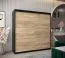200 cm de large Armoire à portes coulissantes avec 2 portes | 10 casiers | 2 tringles à vêtements | Couleur: Noir Abbildung