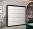 200 cm de large Armoire à portes coulissantes avec 2 portes | 10 casiers | 2 tringles à vêtements | Couleur: Blanc / Noir Abbildung