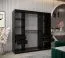 200 cm de large Armoire à portes coulissantes avec 2 portes | 10 casiers | 2 tringles à vêtements | Couleur: Noir Abbildung