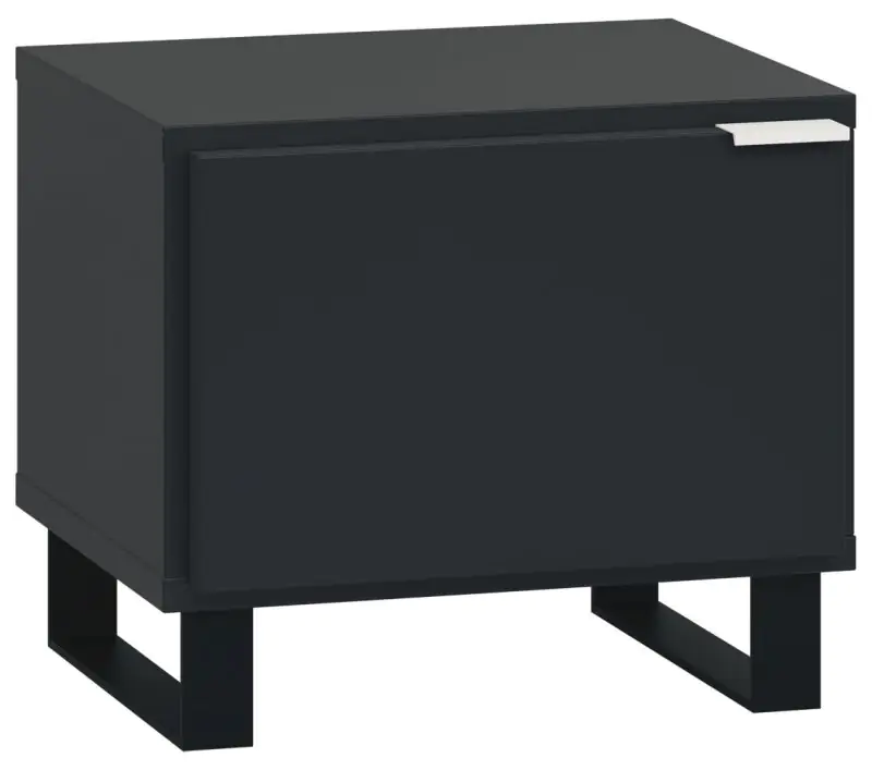 Table de nuit Chiflero 17, couleur : noir - Dimensions : 40 x 45 x 40 cm (h x l x p)