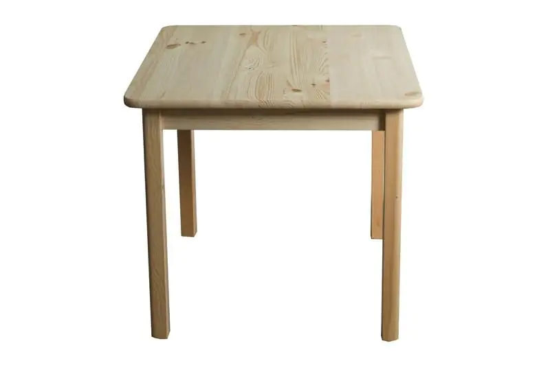 Table en pin 75 x 75 cm Abbildung
