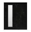 Armoire élégante à portes coulissantes Niel 26, Couleur : Noir / Marbre noir - Dimensions : 215 x 180 x 60 cm (H x L x P)