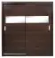 Armoire à portes coulissantes / penderie Sepatan 06, couleur : wengé - Dimensions : 210 x 200 x 60 cm (H x L x P)