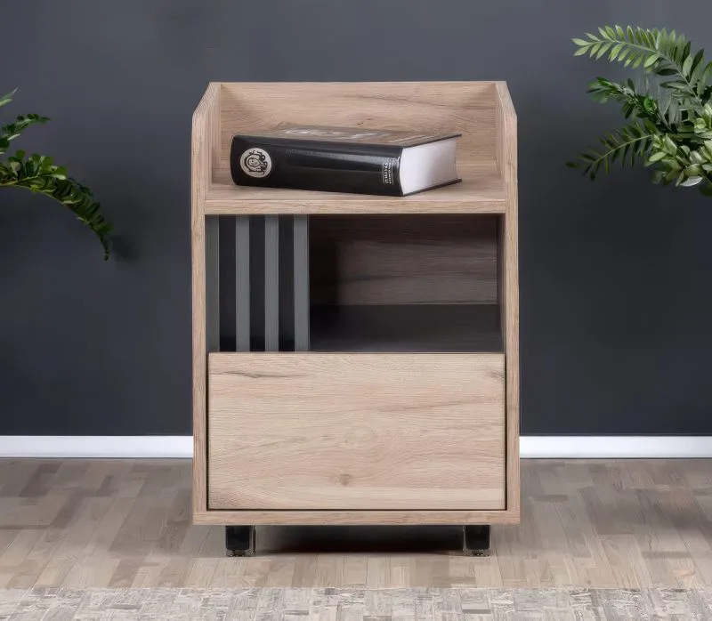 Caisson mobile Niel 10 | Chêne / Anthracite | 53 x 40 x 40 cm | Compact et fonctionnel