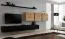 Elégant meuble-paroi Kongsvinger 52, couleur : noir brillant / chêne Wotan - dimensions : 150 x 340 x 40 cm (h x l x p), avec cinq portes