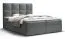 Elégant lit boxspring avec tissu doux Pirin 49, Couleur : Gris - Surface de couchage : 140 x 200 cm (l x L)