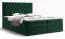 Grand lit double avec tissu velours doux Pirin 72, Couleur : Vert - Surface de couchage : 180 x 200 cm (l x L)