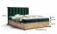 Elégant lit boxspring avec espace de rangement Pilio 04, Couleur : Gris / Chêne Golden Craft - Surface de couchage : 140 x 200 cm (l x L)