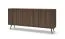 Commode / Couleur : Chêne Dunin / Éclairage LED inclus / 183 x 40 x 83 cm / 4 portes / Fonction soft-close / 8 compartiments / Pieds métalliques fins / Buffet