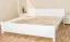 Lit double / lit d'appoint en pin massif blanc 77, avec sommier à lattes - 180 x 200 cm (l x L)