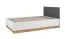Lit une place ou d’appoint Mackinac 12 | Sommier relevable inclus | 120 x 200 cm | Blanc, Chêne, Graphite mat | Protection ABS