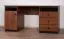 Bureau Mojokerto 06, couleur : noyer / noir - dimensions : 77 x 160 x 60 cm (h x l x p)