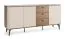 Ensemble complet de chambre à coucher E Belladere | 3 pièces | Noyer/cachemire | Lit simple avec sommier à lattes | Surface de couchage 140 x 200 cm | Avec commode et table de chevet
