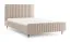 Lit double | sommier à lattes inclus | surface de couchage 160 x 200 cm | cachemire | revêtement tissu | pieds en bois noirs | lit d'appoint | Belladere 11