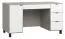 Bureau Pantanoso 27, couleur : gris / blanc - Dimensions : 78 x 140 x 67 cm (H x L x P)