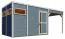 toit plat-Maison de jardin 2,34 x 5,58 mètres (incl. toit) | en éléments préfabriqués|Laqué Gris clair Abbildung