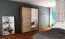 150 cm de large Armoire à portes coulissantes avec 2 portes | 5 casiers | 2 tringles à vêtements | Couleur: Noir Abbildung
