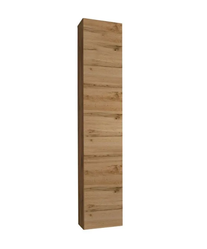 Armoire suspendue Fardalen 04, Couleur : Chêne Wotan - dimensions : 180 x 30 x 30 cm (h x l x p), avec quatre compartiments