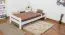 Lit pour enfants / lit pour jeunes en bois de pin massif laqué blanc A11, avec sommier à lattes - dimension 90 x 200 cm