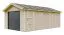 Garage Raabs avec porte roulante, incl. 2 télécommandes, sans sol, 1 porte, 354 x 604 cm, Surface utile : 21 m², Toiture : revêtement bitumeux, petites fenêtres en verre