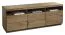 Meuble TV Fazenda 12 | Chêne partiellement massif | Finition brun foncé | 69 x 177 x 51 cm