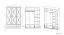 Armoire à portes battantes / Penderie Oulainen 02, Couleur : Blanc / Chêne - Dimensions : 200 x 137 x 54 cm (h x l x p), avec 3 portes, 2 tiroirs et 6 compartiments