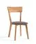 Chaise en chêne avec assise gris graphite Mineure 03, design simple et minimaliste, Chêne massif, Dimension : 85,5 x 46,5 x 50 cm, Finition huilée