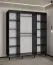 Armoire à portes coulissantes avec deux barres de penderie Jotunheimen 80, couleur : noir - Dimensions : 208 x 180,5 x 62 cm (H x L x P)
