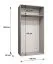 Armoire à portes battantes Korab 07 | Noir | Largeur 1 mètre | Poignées couleur cachemire | Soft-Close