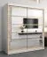 Armoire à portes coulissantes Aizkorri 04B avec miroir | Blanc mat & Chêne Sonoma | 200 x 180 x 62 cm