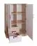 Commode chambre enfant Fabian 07 | 130 x 80 x 40 cm | Chêne clair, blanc et rose