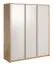 Chambre à coucher - Armoire, Couleur: Chêne / Blanc - 196 x 166 x 53 cm (H x L x P)