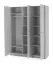 Armoire moderne Sampont 01, vert menthe / chêne foncé, 195 x 145 x 52 cm, avec 12 compartiments et 1 tringle à vêtements, chants ABS, robuste et durable