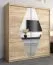 Armoire à portes coulissantes / Penderie Alphubel 04 avec miroir, Couleur : Chêne de Sonoma - Dimensions : 200 x 180 x 62 cm ( H x L x P)
