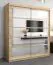 Armoire penderie portes coulissantes Aizkorri 04B avec miroir | Chêne Sonoma | 200 x 180 x 62 cm