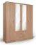 164 cm de large Armoire avec 4 portes, 11 casiers et 2 tiroirs | Couleur: Brun | Profondeur: 53 cm Abbildung