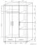 Armoire | 3 portes battantes | 2 tiroirs | 5 casiers | avec tringle à vêtements | 120 cm de large | Couleur: Chêne Sonoma Abbildung