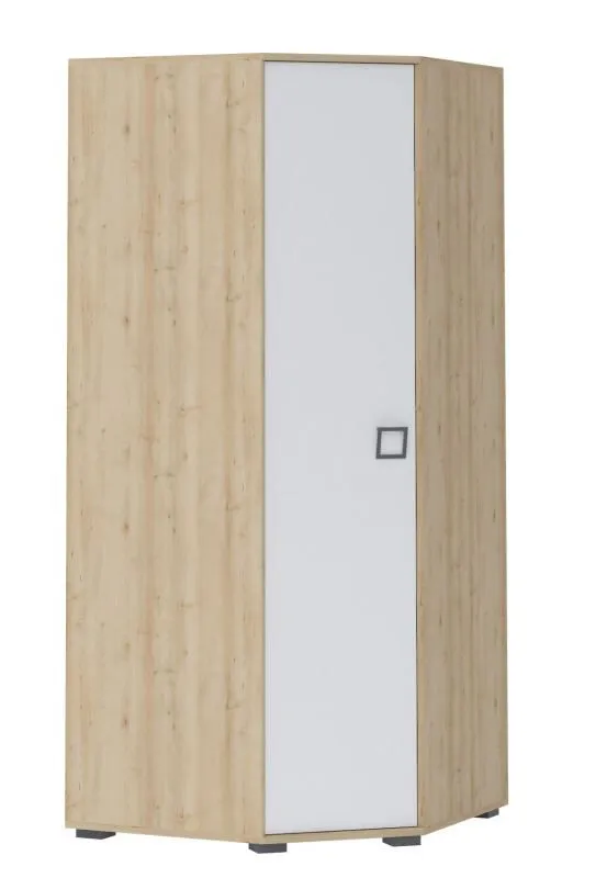 86 cm de large Armoire avec 1 porte | 3 tringles à vêtements | Couleur: Hêtre Abbildung