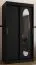 Armoire penderie Lagginhorn 03 noir | 1 porte miroir coulissante | 5 compartiments | 2 tringles | 100 cm